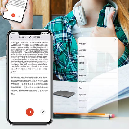 Chatgpt-4 AI Voice Recorder LED Indicator AI Notetaking Device 500Mah Intelligent Note Voice Recorder for International Exchange